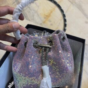Alexander Wang Studded Mini Sequin DrawstRing Ring Bag