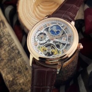 Patek Philippe Dual Time Numerical Ele And Super Dashing Skeleton Dial Men’s Chronograph Watch
