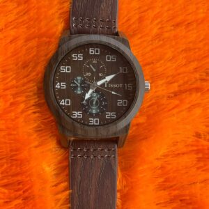 Wooden Men’s Watch With A Brown Wooden Finished 43mm Dail