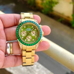 Rolex Oyster Perpetual Gold Green Dail 42mm Chronograph Men’s Watch