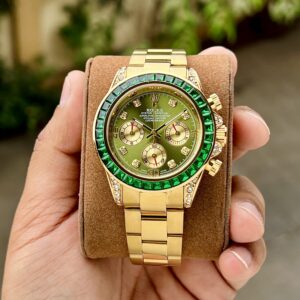 Rolex Oyster Perpetual Gold Green Dail 42mm Chronograph Men’s Watch