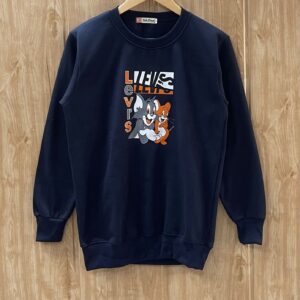 Tom And Jerry Full Sleeves Three Thread Cotton Woolen Sweatshirts For Men
