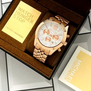 Michael Kors Dynamic Lexington MK8580 Premium Rose Gold Water Resistant 44mm Chronograph Quartz Movement Men’s Watch