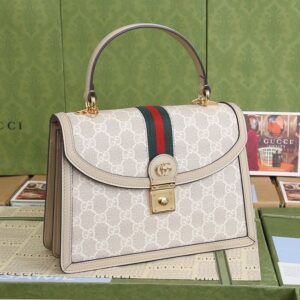 Gucci Ophidia Top Handle Bag White