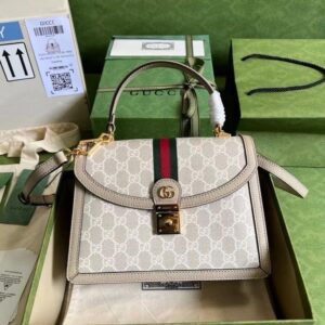 Gucci Ophidia Top Handle Bag White