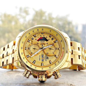 Edifice EFR 558 Stainless Steel Gold Chronograph Men’s Watch