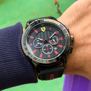 Ferrari Scuderia Black Dial 42mm Chronograph Analog Men’s Watch