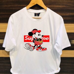 Supreme Mickey Mouse Cotton T-shirts For Men