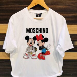 Moschino Mickey Mouse Cotton T-shirts For Men
