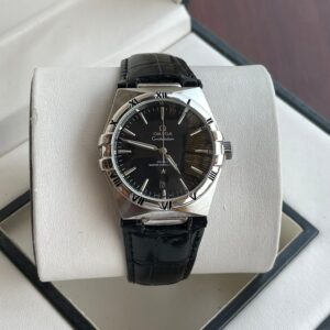 Omega Constellation Black Leather Strap 42mm Automatic Men’s Watch