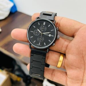 Fossil Minimalist Commuter Black 43mm Working Chronograph Quartz Movement Men’s Watch