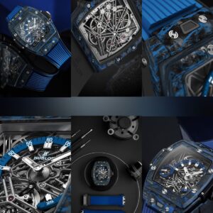 Hublot Spirit of Big Bang Tourbillon Carbon Blue 42MM Case Size Masterpiece of Swiss Watch For Men