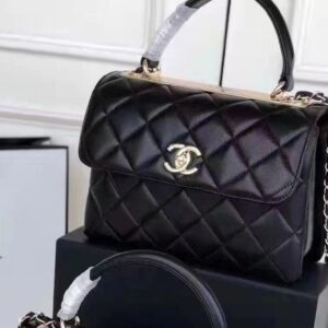 Chanel Coco top handle plate bag For Women With Sling