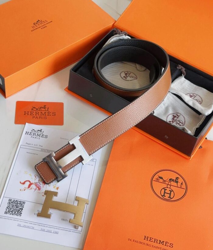 First Copy Hermes Belts With Double Buckles For Men Skyler Fashion