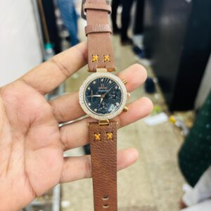 Omega Ladies Leather Strap Quartz Watch Skyler Fashion