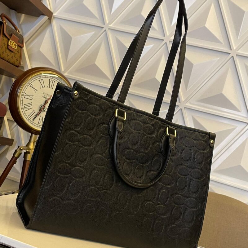 Coach On The Go Leather Emboss Tote Bag