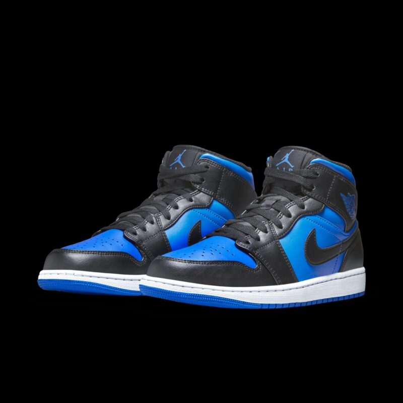 Air Jordan One High Black & Blue Men's Shoes