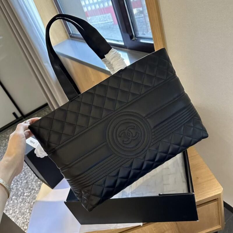 Chanel Large Size Tote Bag For Women (Full Black)
