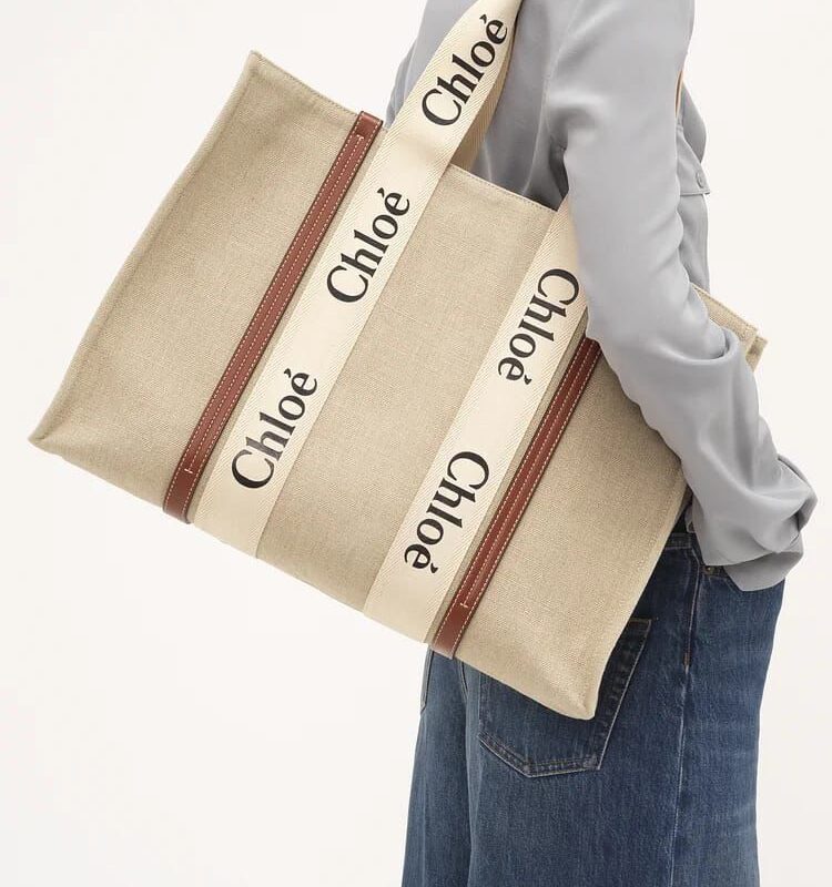 Chloé Woody Canvas Large Tote For Women