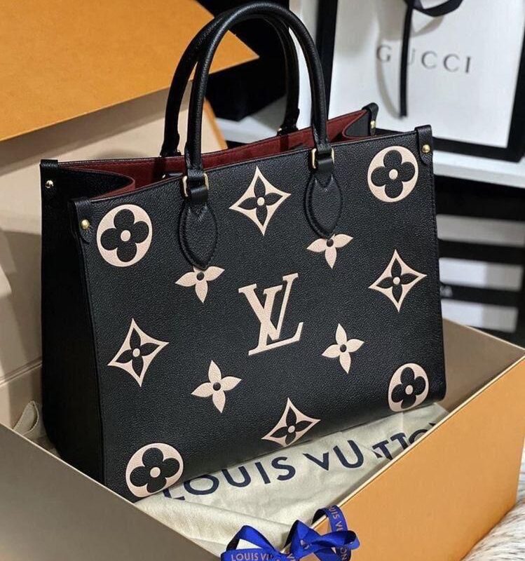 Louis Vuitton On The Go Embossed Tote Bag