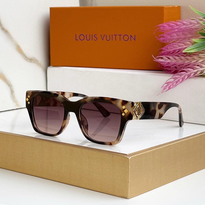Louis Vuitton Square Sunglasses with Monogram Detail