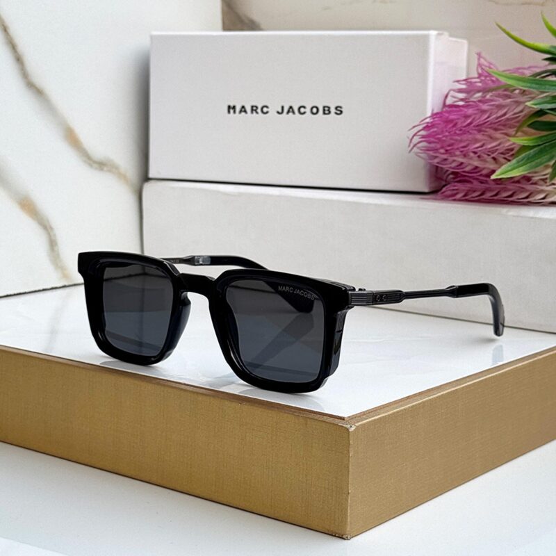 Marc Jacobs Square Sunglasses with Gold Accents