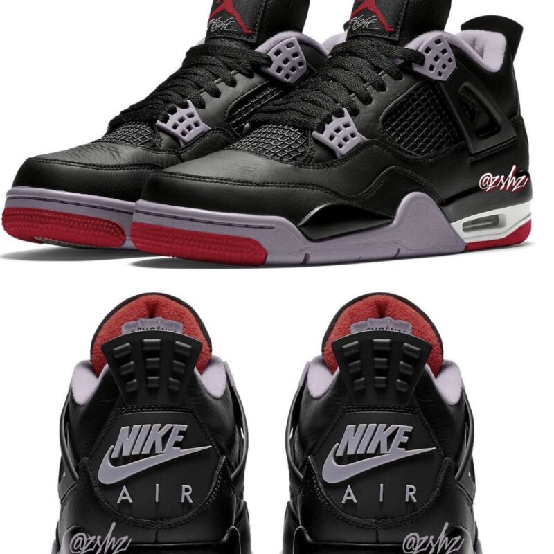 Air Jordan Retro 4 Bred 2025 Men's Sneakers