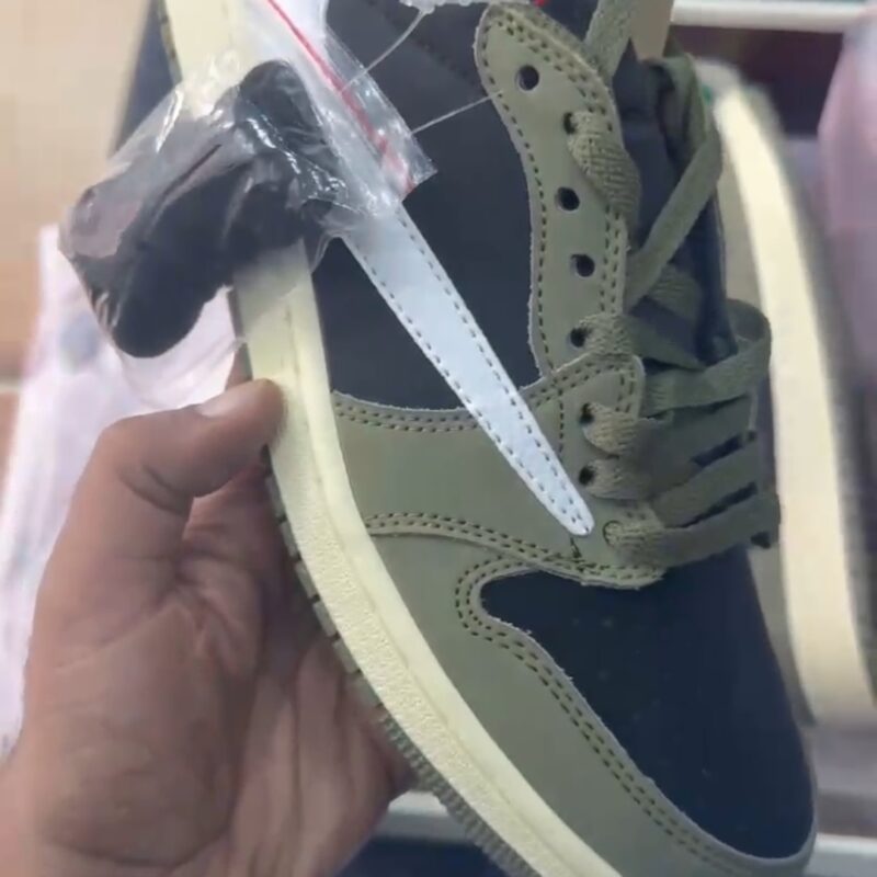 Air Jordan Travis Scott Low Cut Green Men's Sneakers