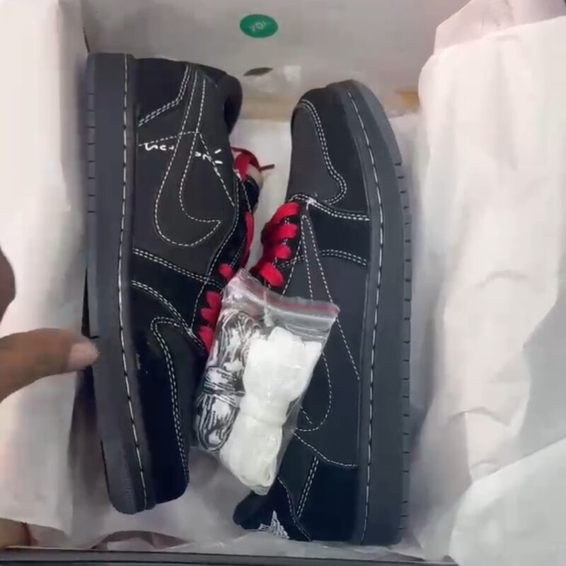 Air Jordan Travis Scott Low Cut Black Men's Sneakers