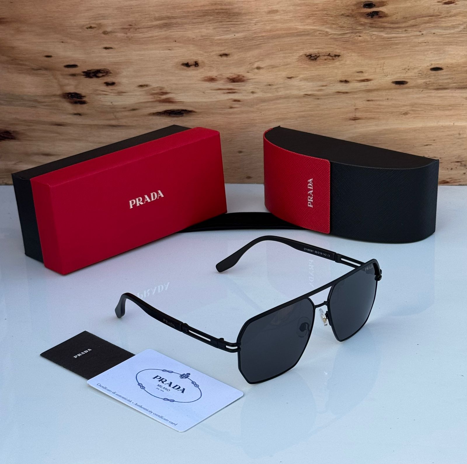 Prada Aviator Square Sunglasses for Men - Image 3