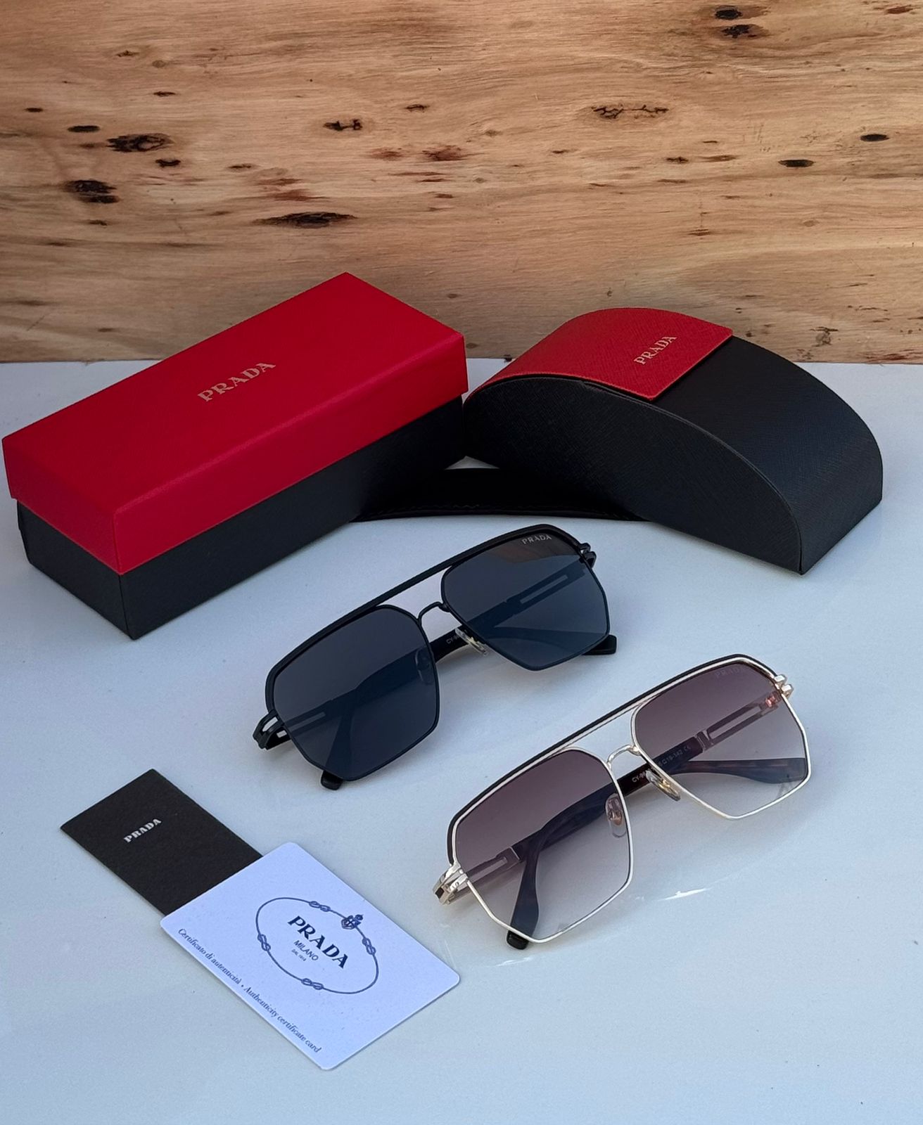 Prada Aviator Square Sunglasses for Men - Image 6