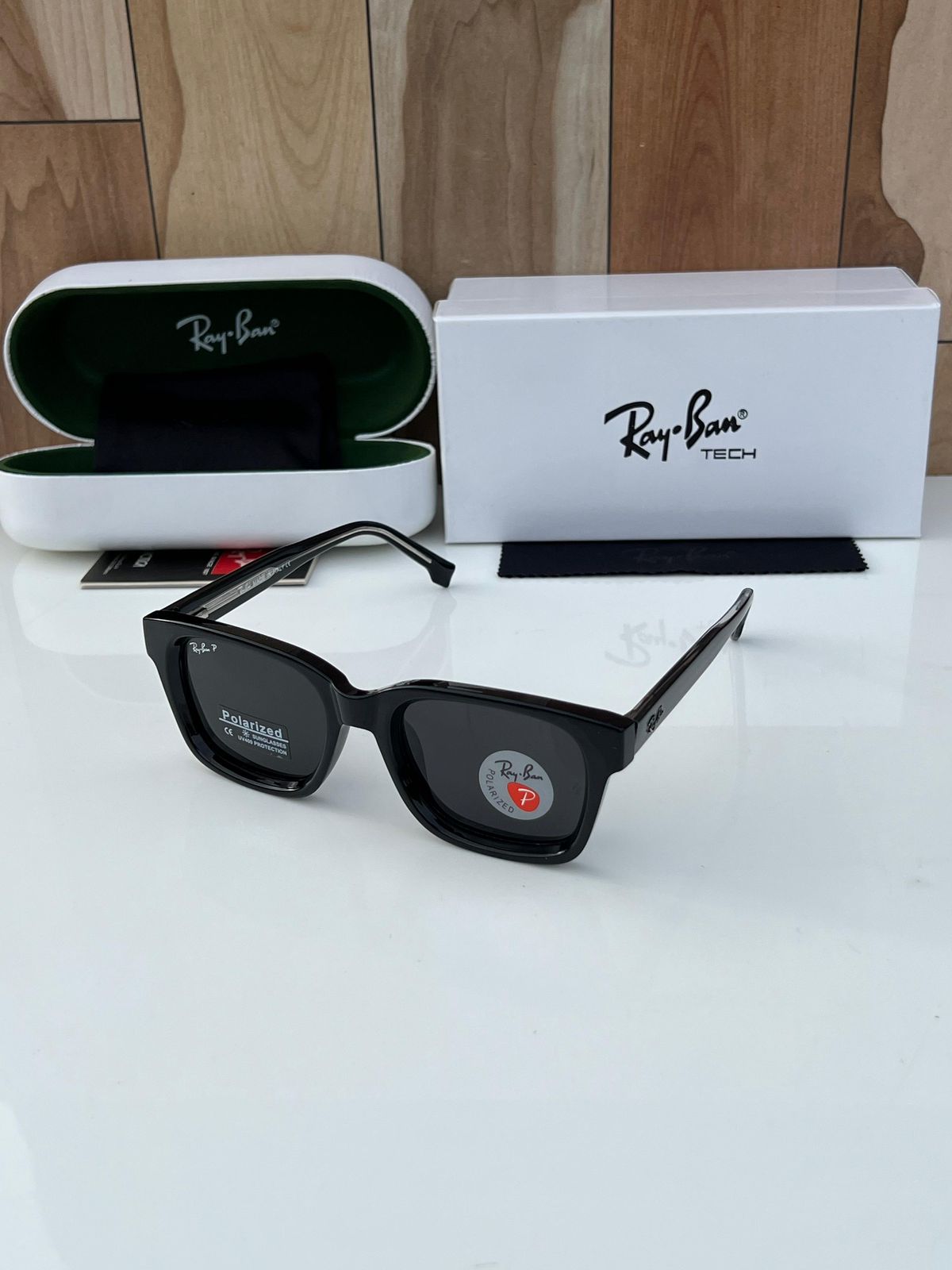 Ray-Ban Wayfarer Tech Polarized Sunglasses for Men