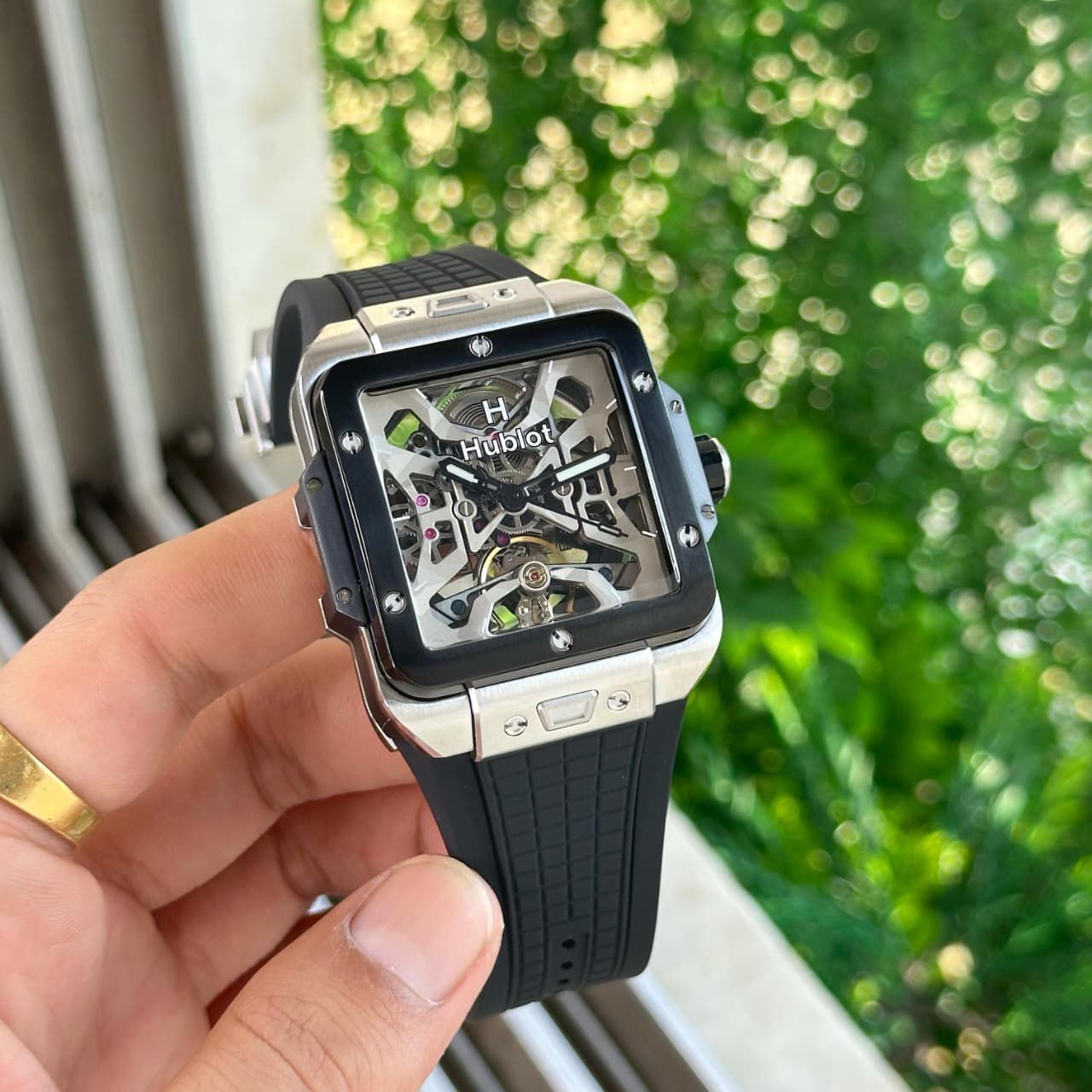 Hublot Square Bang Unico Titanium Men’s Automatic Watch – Skeleton Dial, 42mm - Image 2