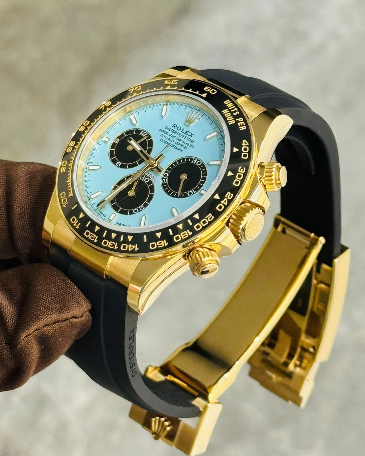 Rolex Daytona Gold Blue Dial Chronograph Men’s Automatic Watch - Image 2