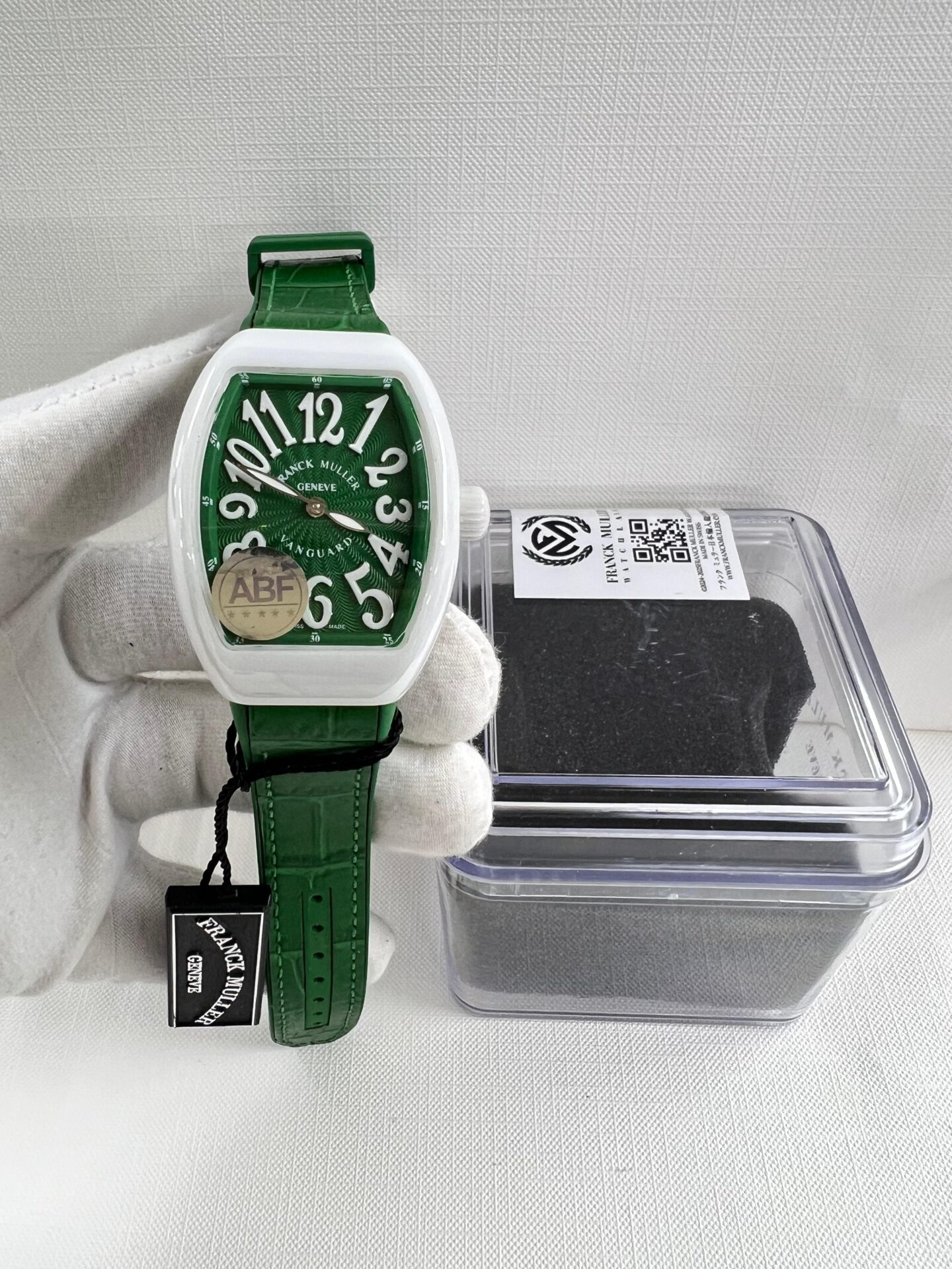 Franck Muller Vanguard Glossy Women's Leather Strap Watch