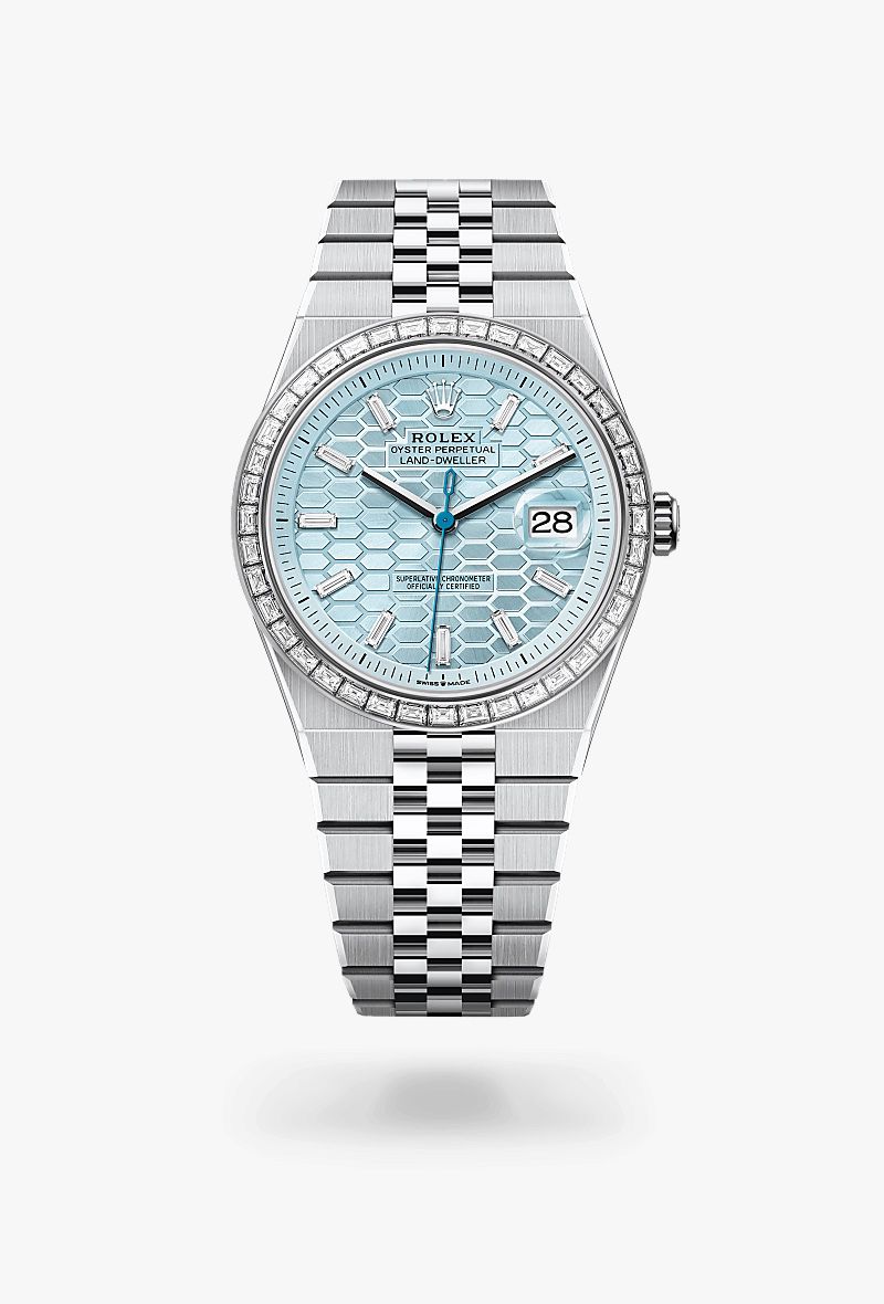 Rolex Land-Dweller Tiffany Blue Diamond Bezel Automatic Men’s Watch 40mm