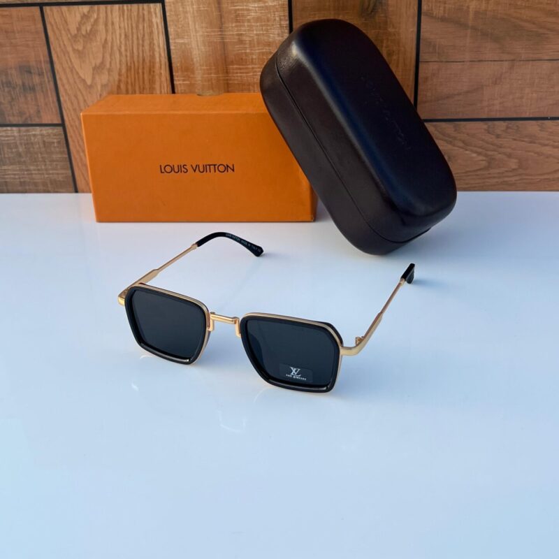 Louis Vuitton Square Classic Gold Sunglasses for Men