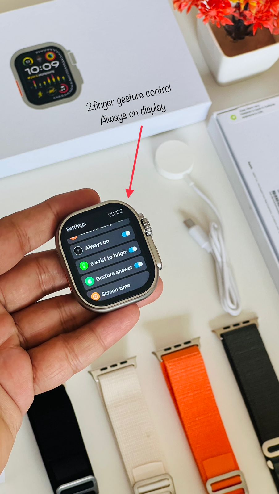 Apple Watch Ultra 2 (A2859) – 32gb Storage Smartwatch, Full Health Suite With Logo On/Off - Image 4