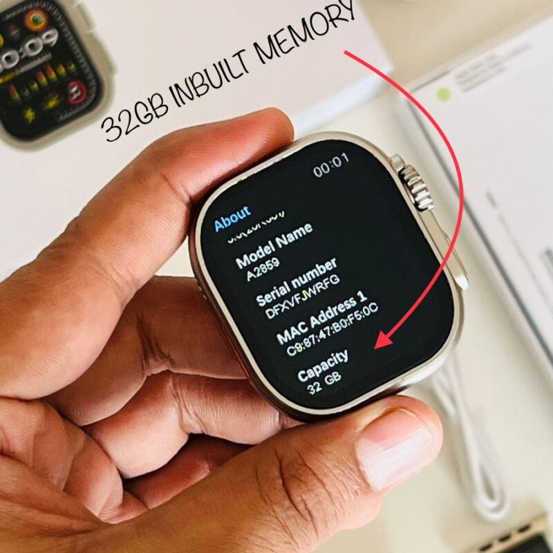 Apple Watch Ultra 2 (A2859) – 32gb Storage Smartwatch, Full Health Suite With Logo On/Off