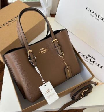 Coach Small Mollie Women Tote Bags 25cm – Solid Colors with Box Series - Image 4