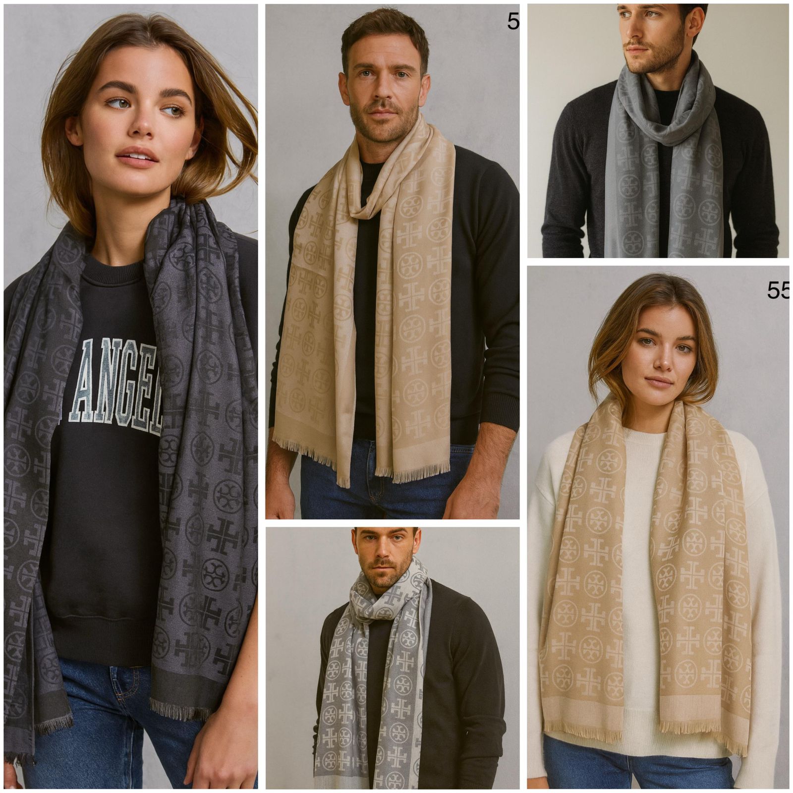 Tory Burch Semi Woollen Unisex Stole - Image 16