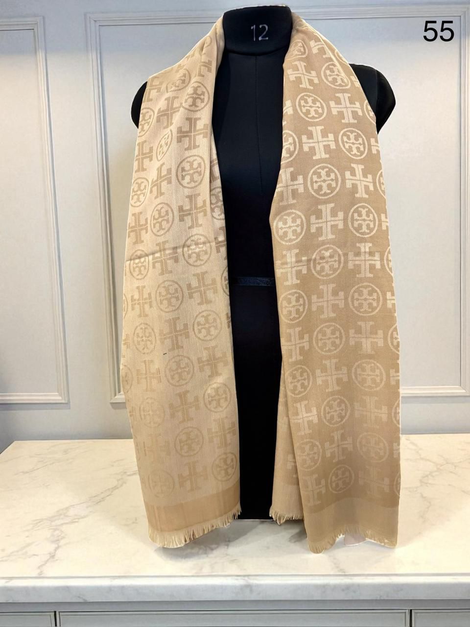 Tory Burch Semi Woollen Unisex Stole - Image 9