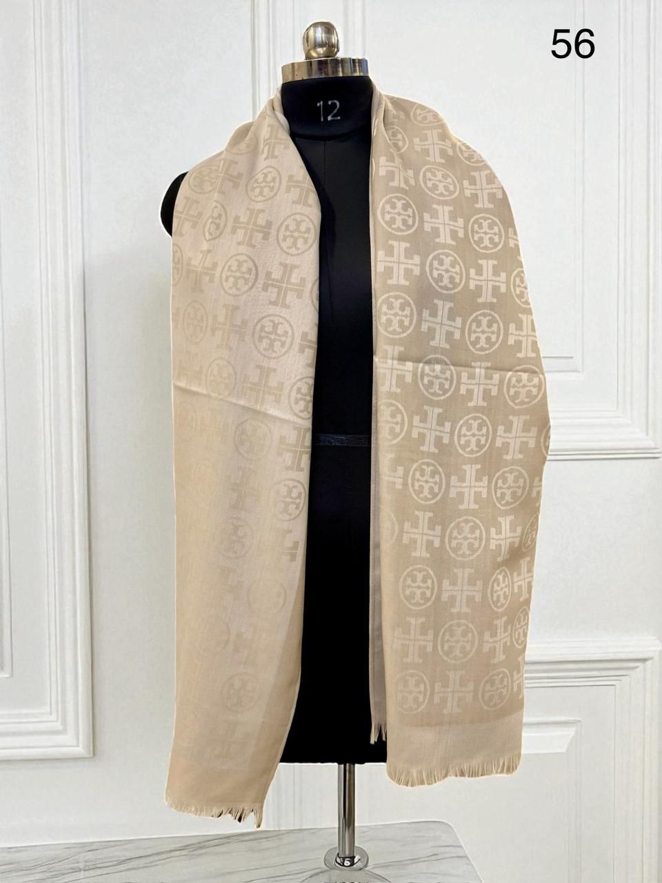 Tory Burch Semi Woollen Unisex Stole - Image 2