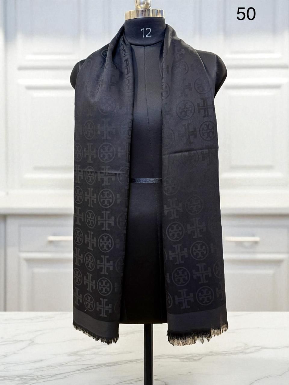 Tory Burch Semi Woollen Unisex Stole - Image 7