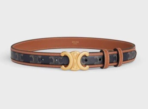 Celine Triomphe Signature Slim Belt for Women - Image 2