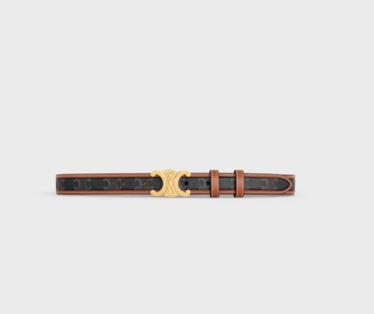 Celine Triomphe Signature Slim Belt for Women - Image 4