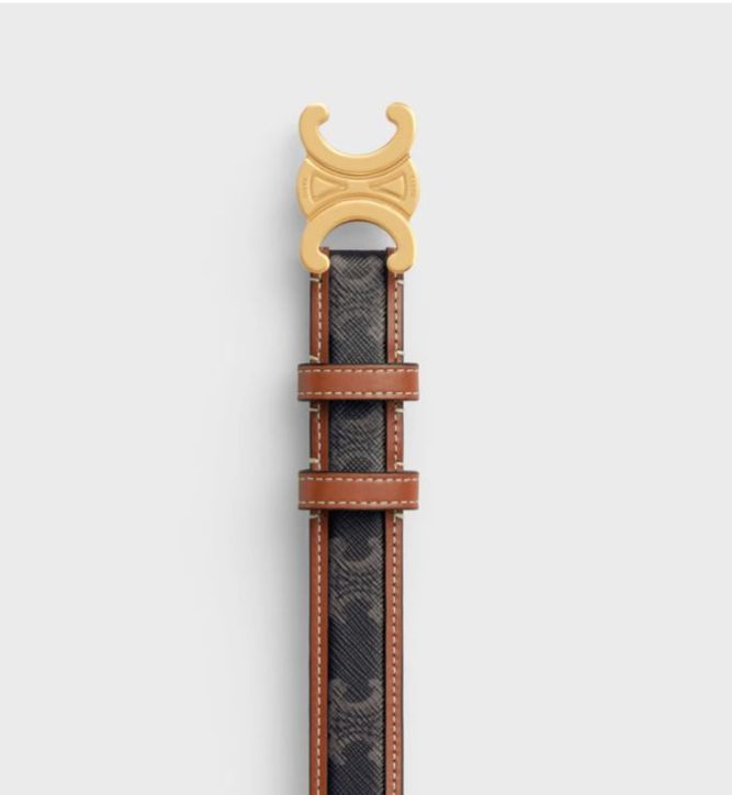 Celine Triomphe Signature Slim Belt for Women - Image 3