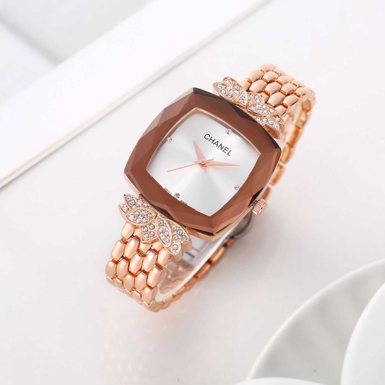 Chanel Ladies Butterfly Diamond Watch - Image 3