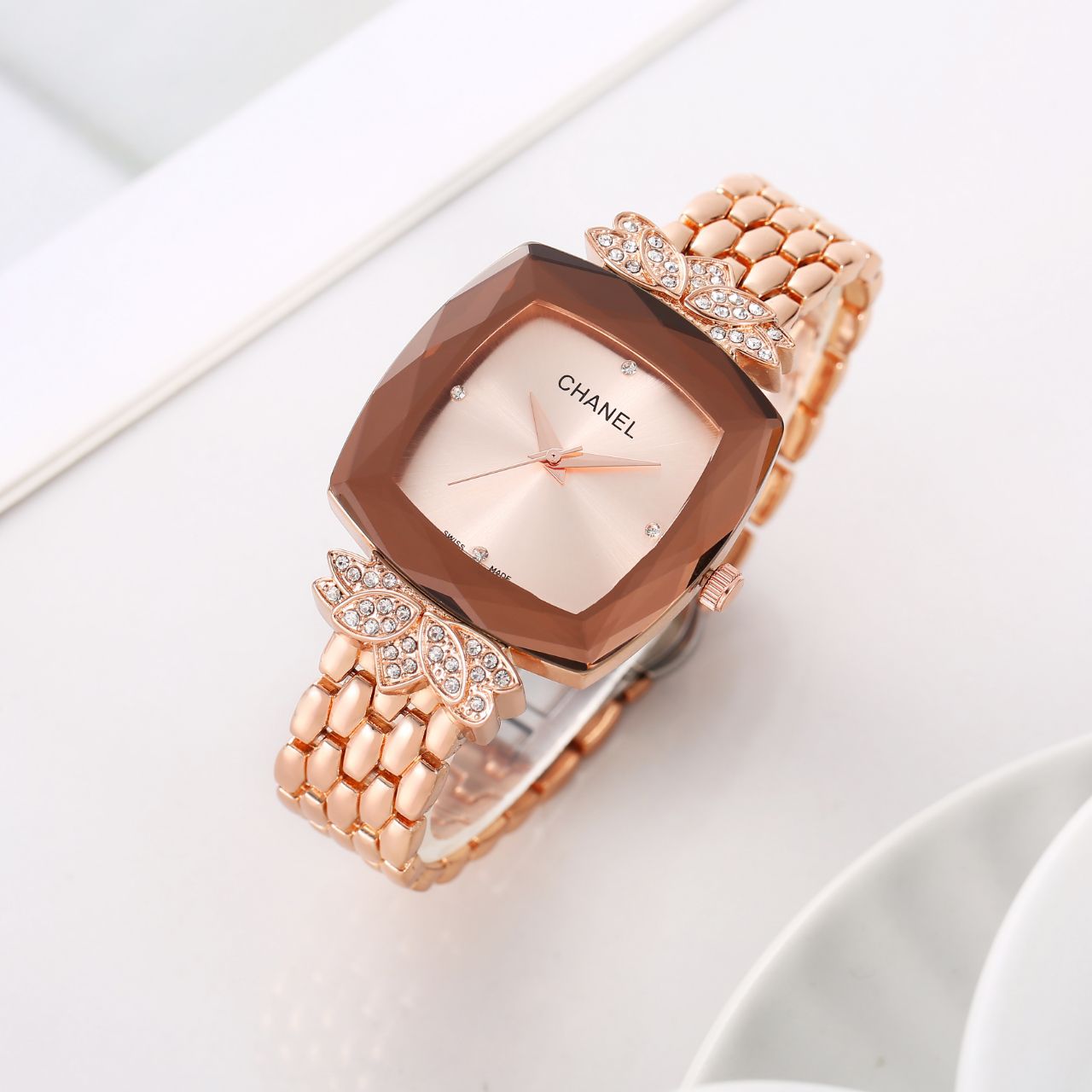 Chanel Ladies Butterfly Diamond Watch - Image 9