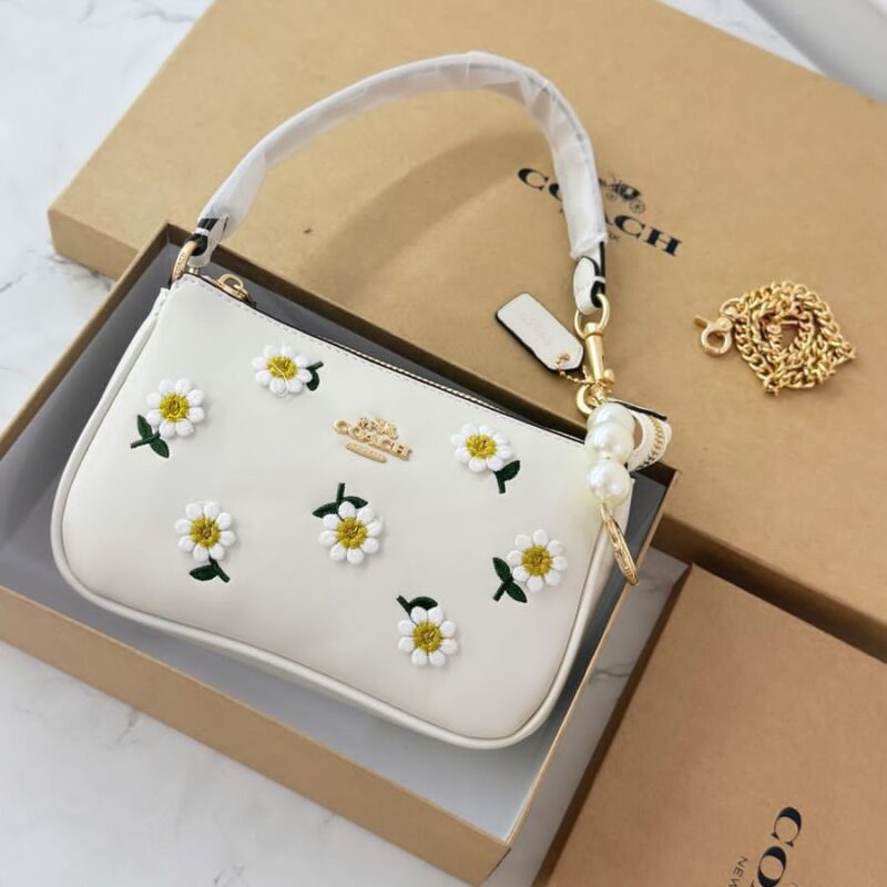 Coach Pearl Flower Print Edition Women Shoulder Bag